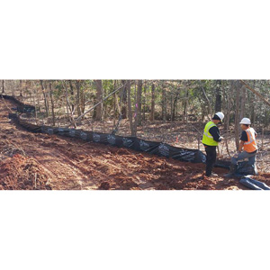 Silt fence installation project.
