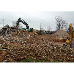 Demolition project - concrete crushing.