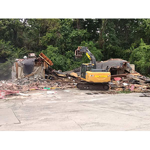 Commercial demolition project - convenience store.