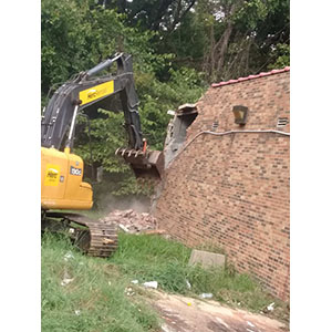 Commercial demolition project - convenience store.