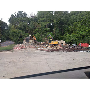 Commercial demolition project - convenience store.