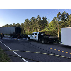 Emergency response clean up of engine fluids.